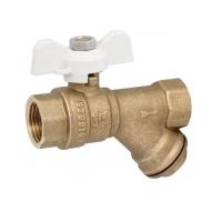 Кран шаровый 1/2" вн/вн +фильтр (бабочка) STANDARD PROFactor (PF BYS 330W)