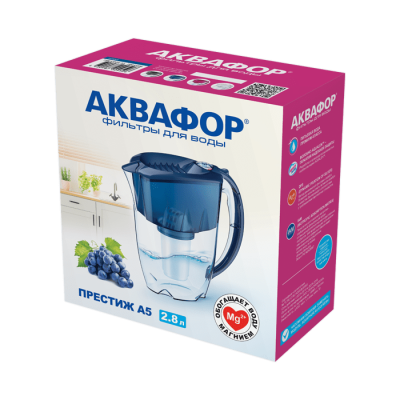 Фильтр-кувшин Аквафор Престиж А5 модель Р80А5SM (вишневый) (211151)